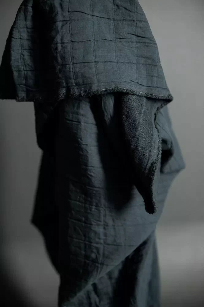 Jacquard Square Cotton - Moody Blue