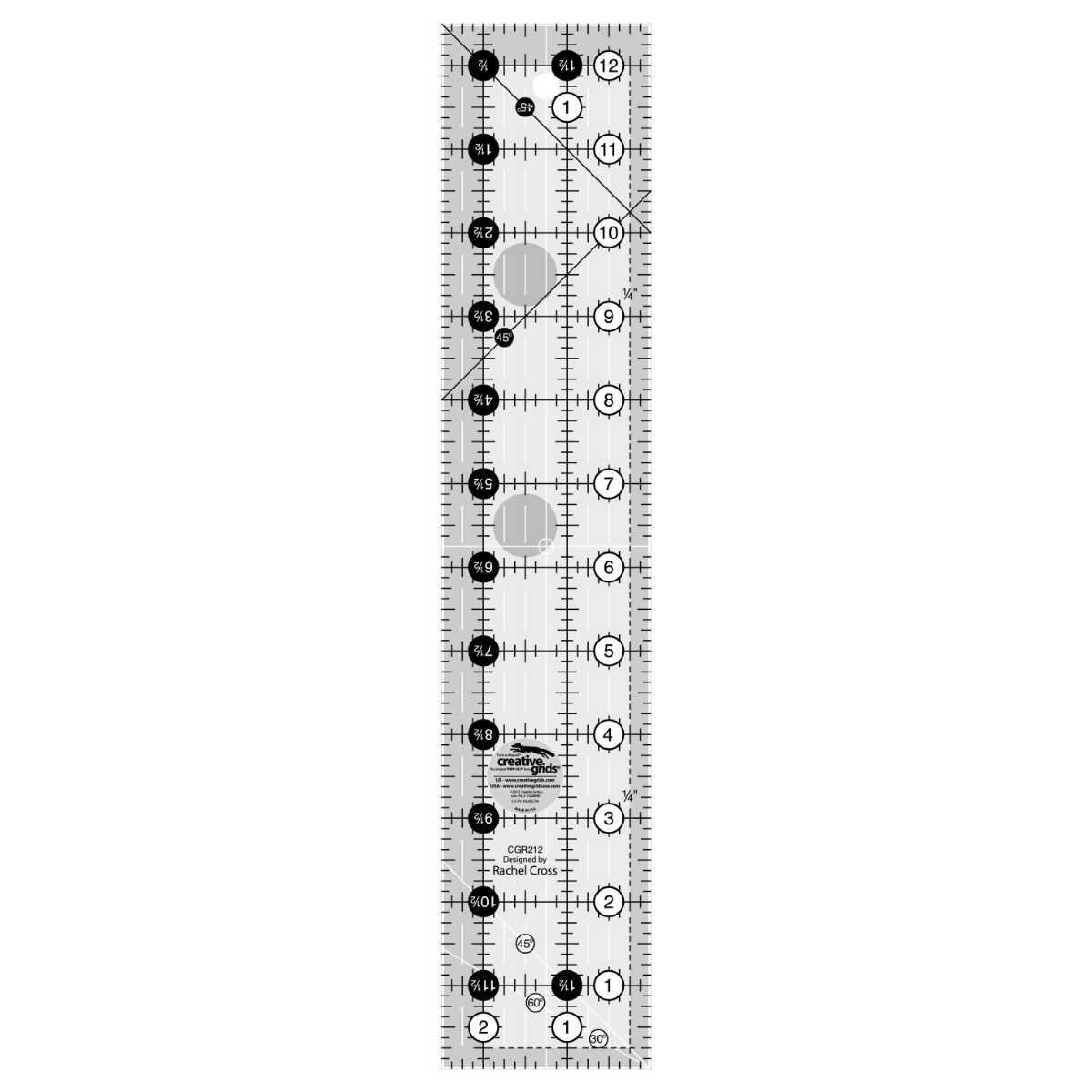 Creative Grids Quilt Ruler 2-1/2in x 12-1/2in