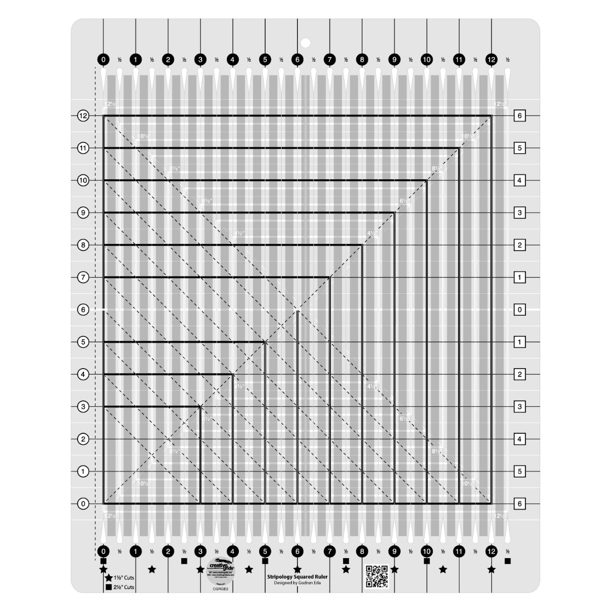 Creative Grids Stripology Squared Ruler