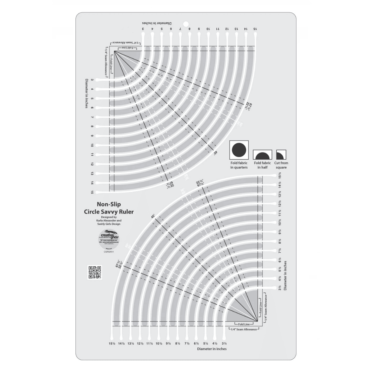 Creative Grids Circle Savvy Quilt Ruler