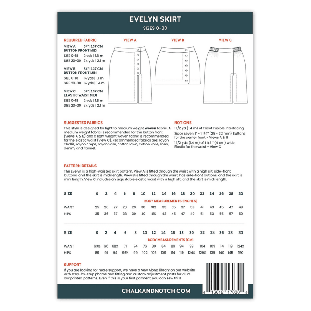 Chalk & Notch - Evelyn Skirt