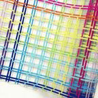Clear Vinyl - Rainbow Plaid 12" x 25"