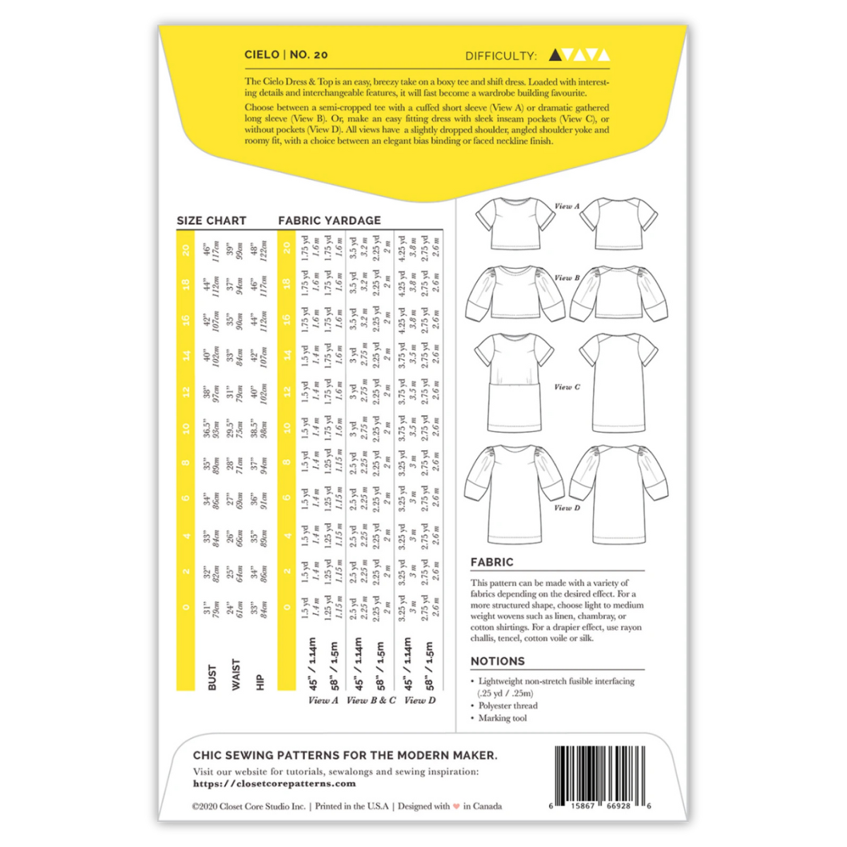 Closet Core Patterns - Cielo Top & Dress
