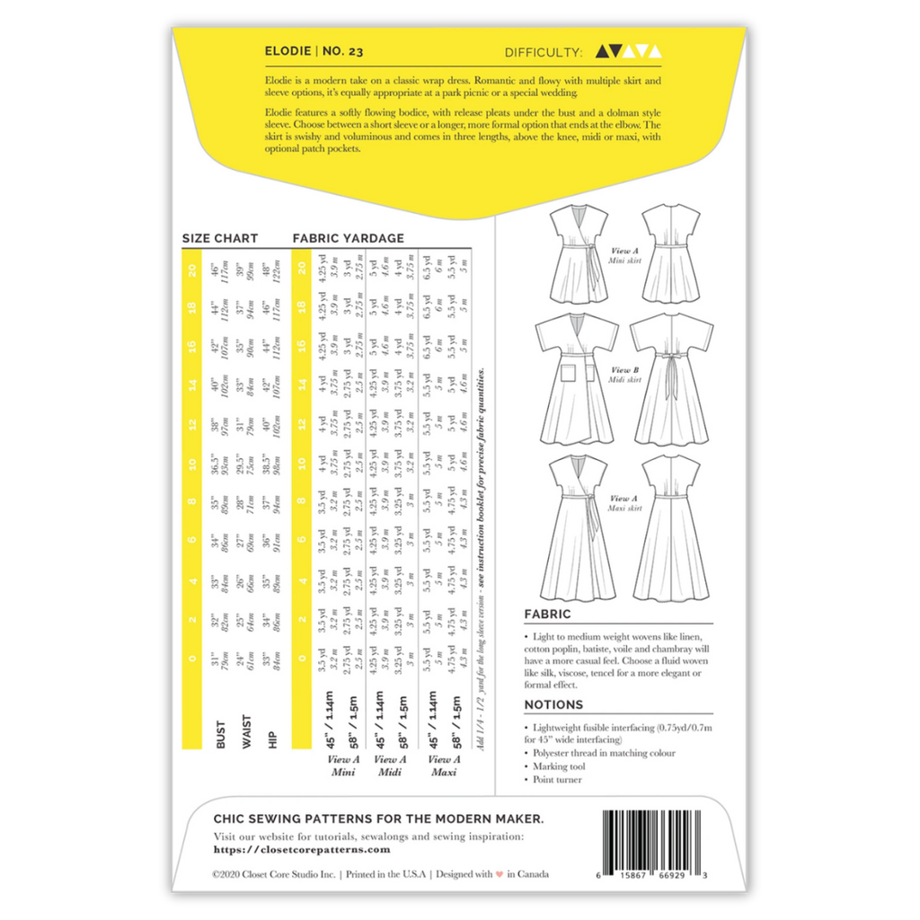 Closet Core Patterns - Elodie Wrap Dress