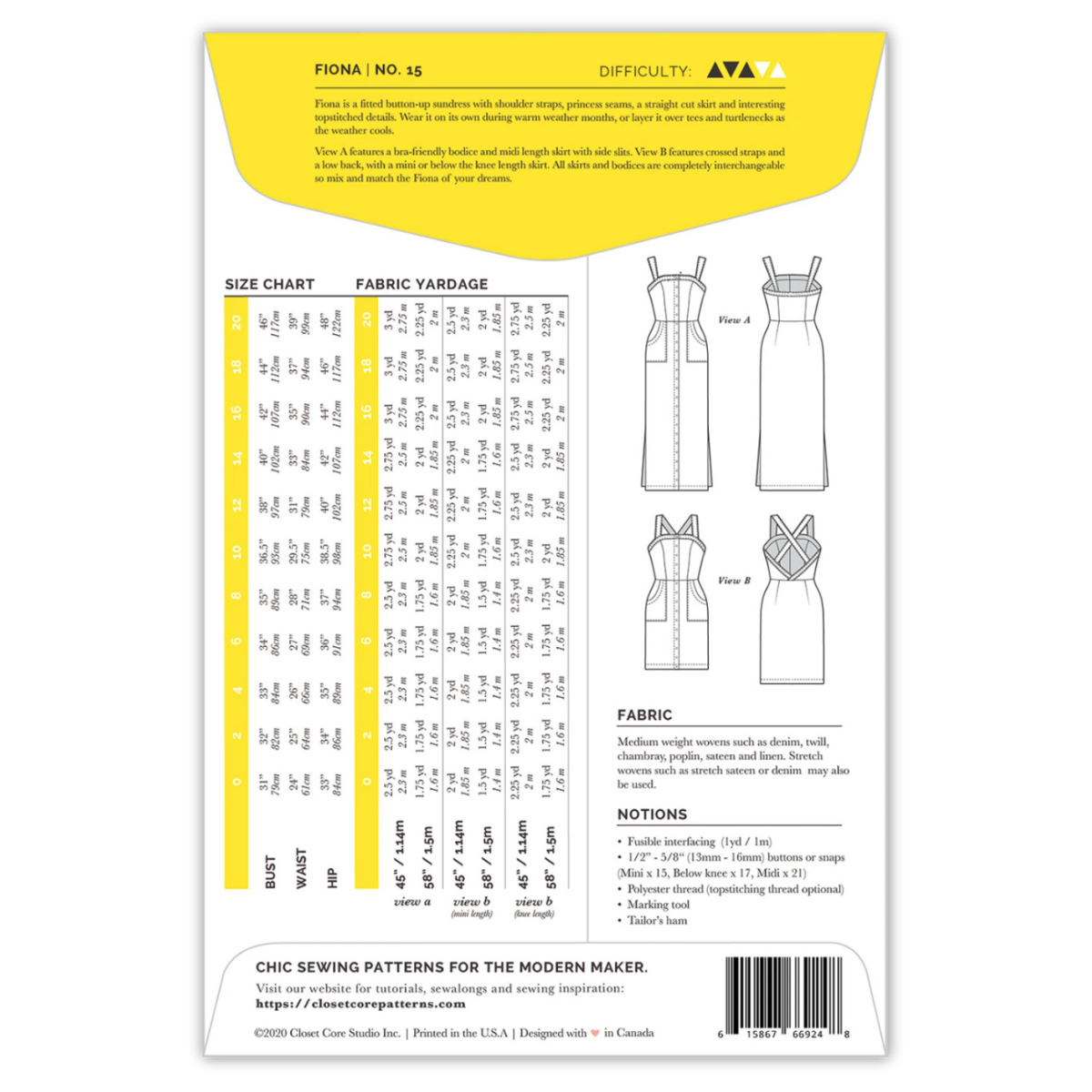 Closet Core Patterns - Fiona Sundress