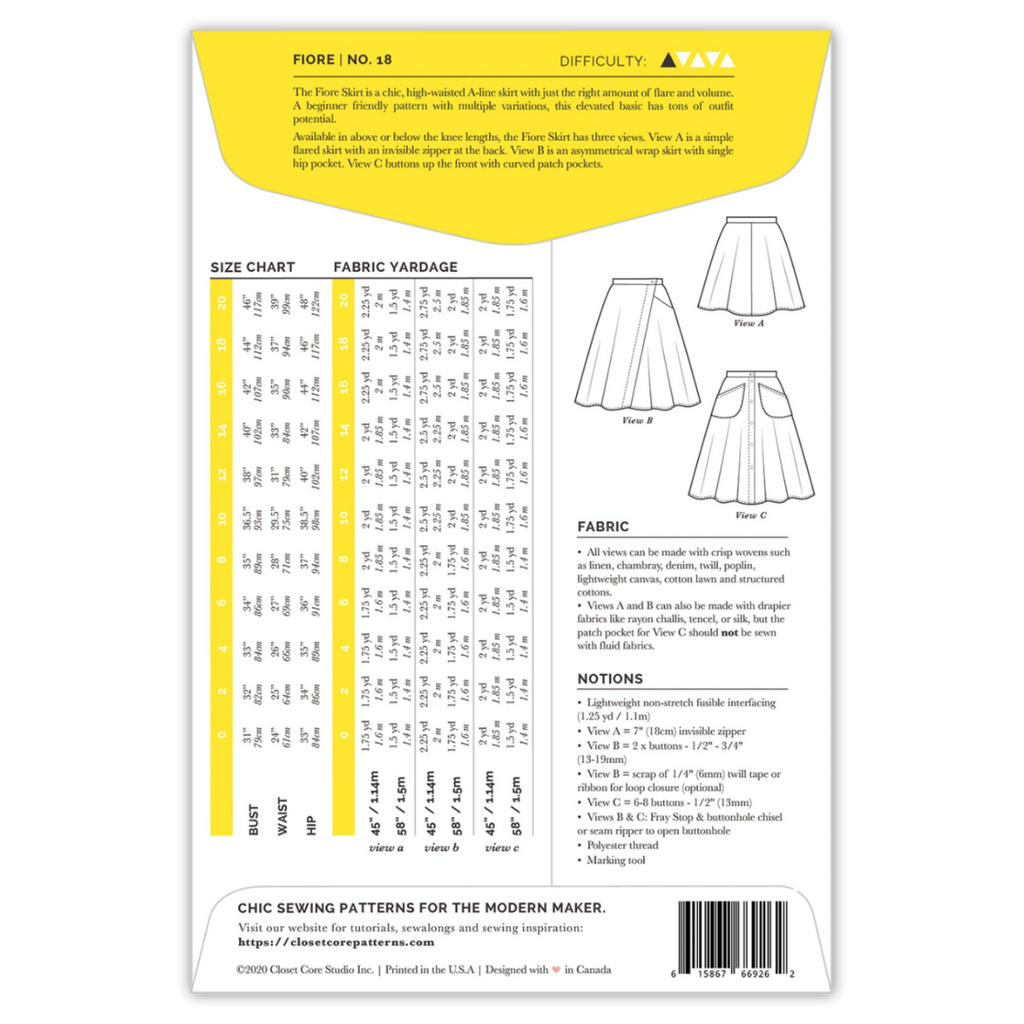 Closet Core Patterns - Fiore Skirt