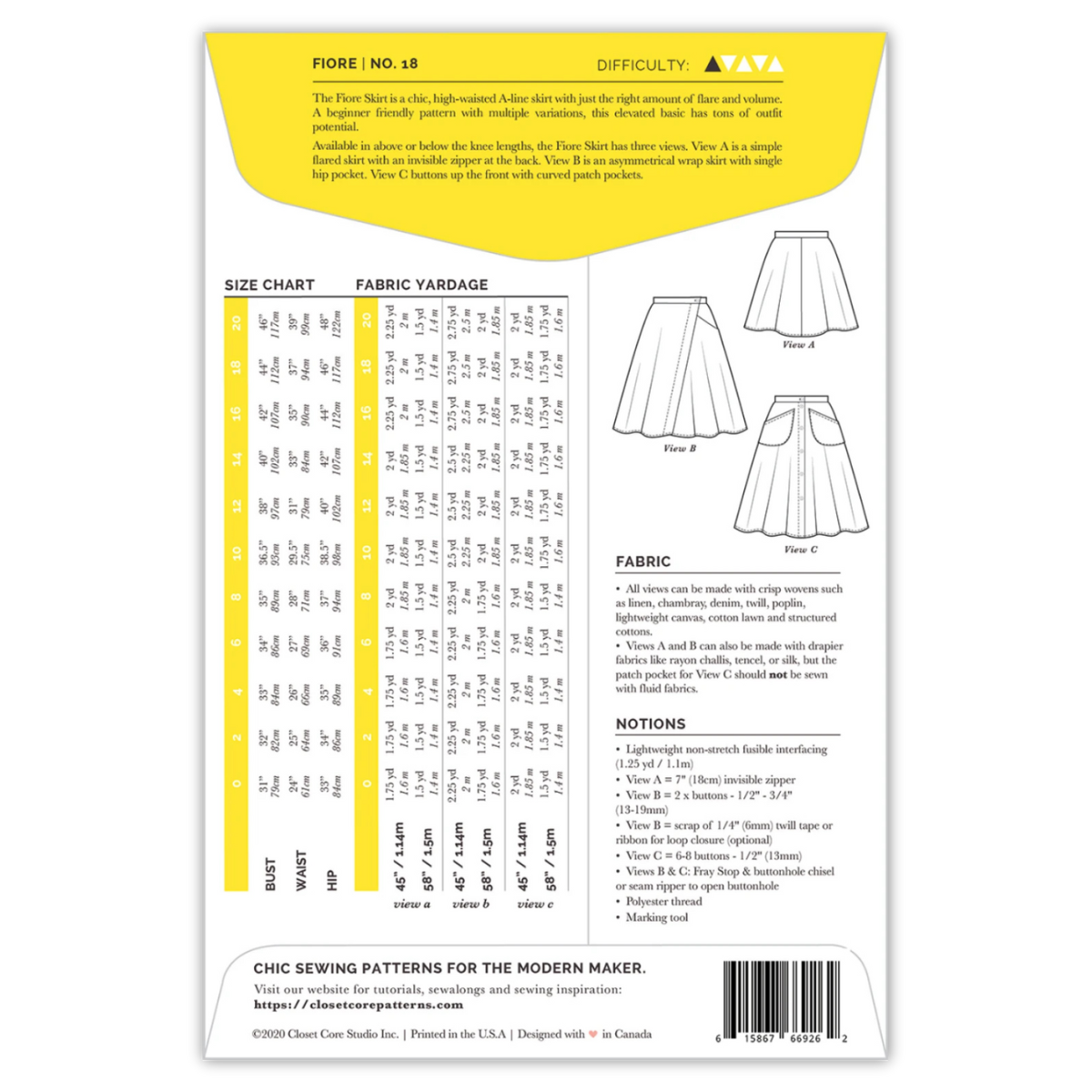 Closet Core Patterns - Fiore Skirt