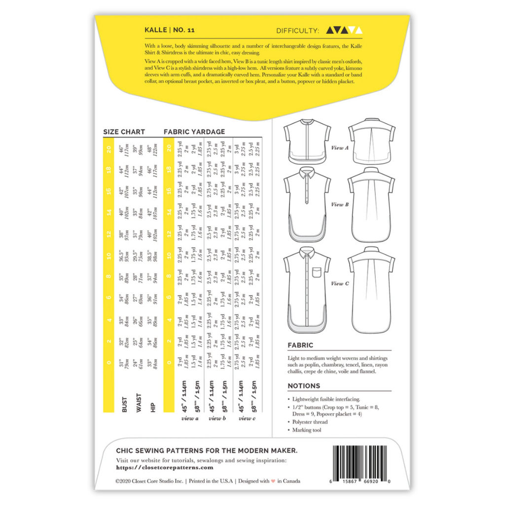 Closet Core Patterns - Kalle Shirt & Shirtdress