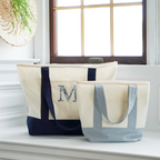 machine embroidered crew tote