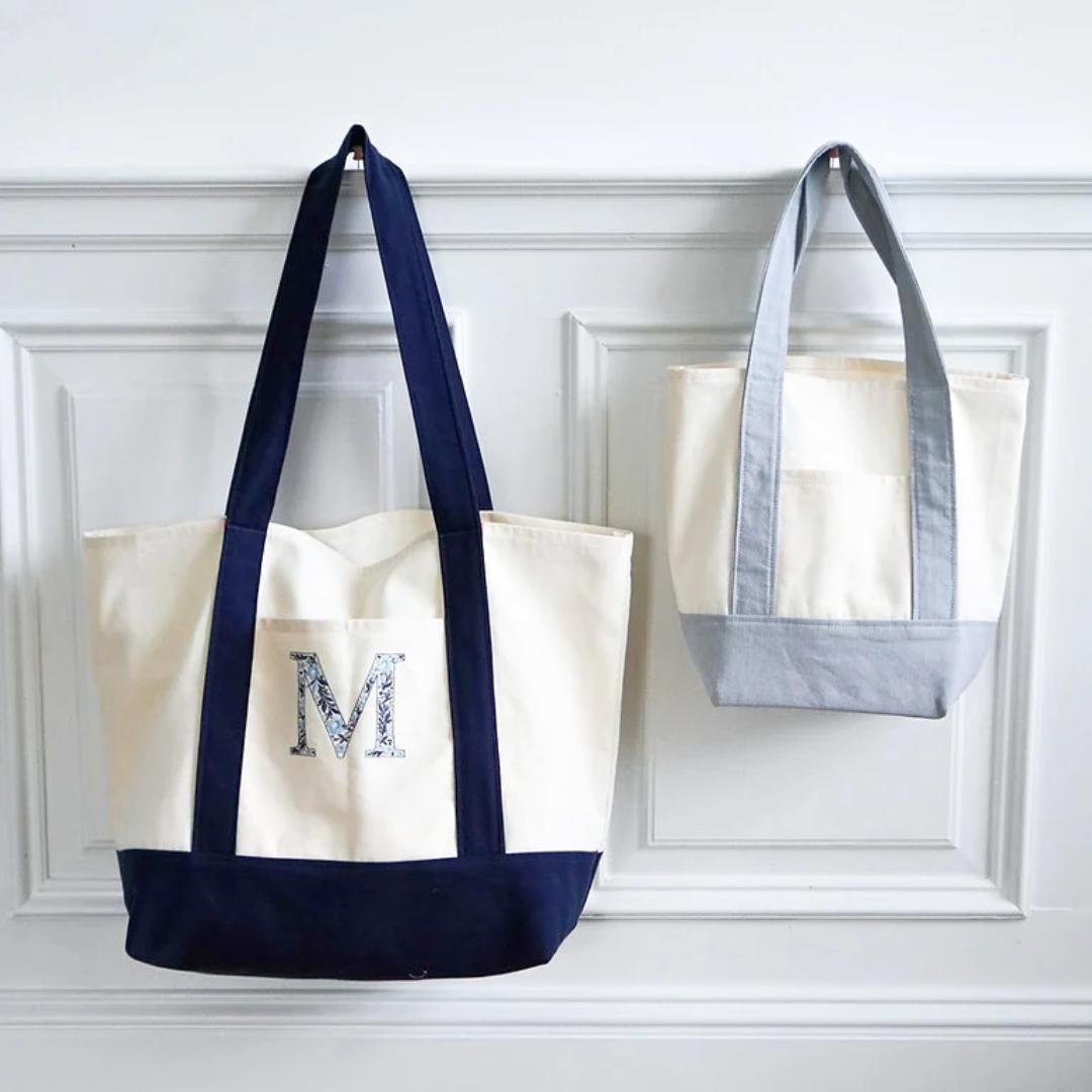 machine embroidered crew tote