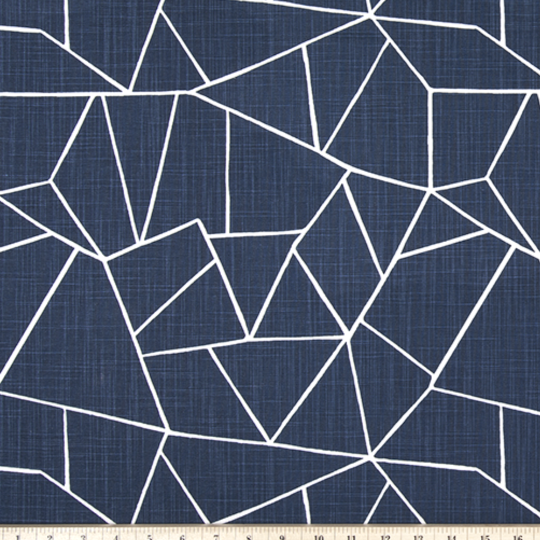 Upholstery Slub Canvas - Cut Glass - Italian Denim