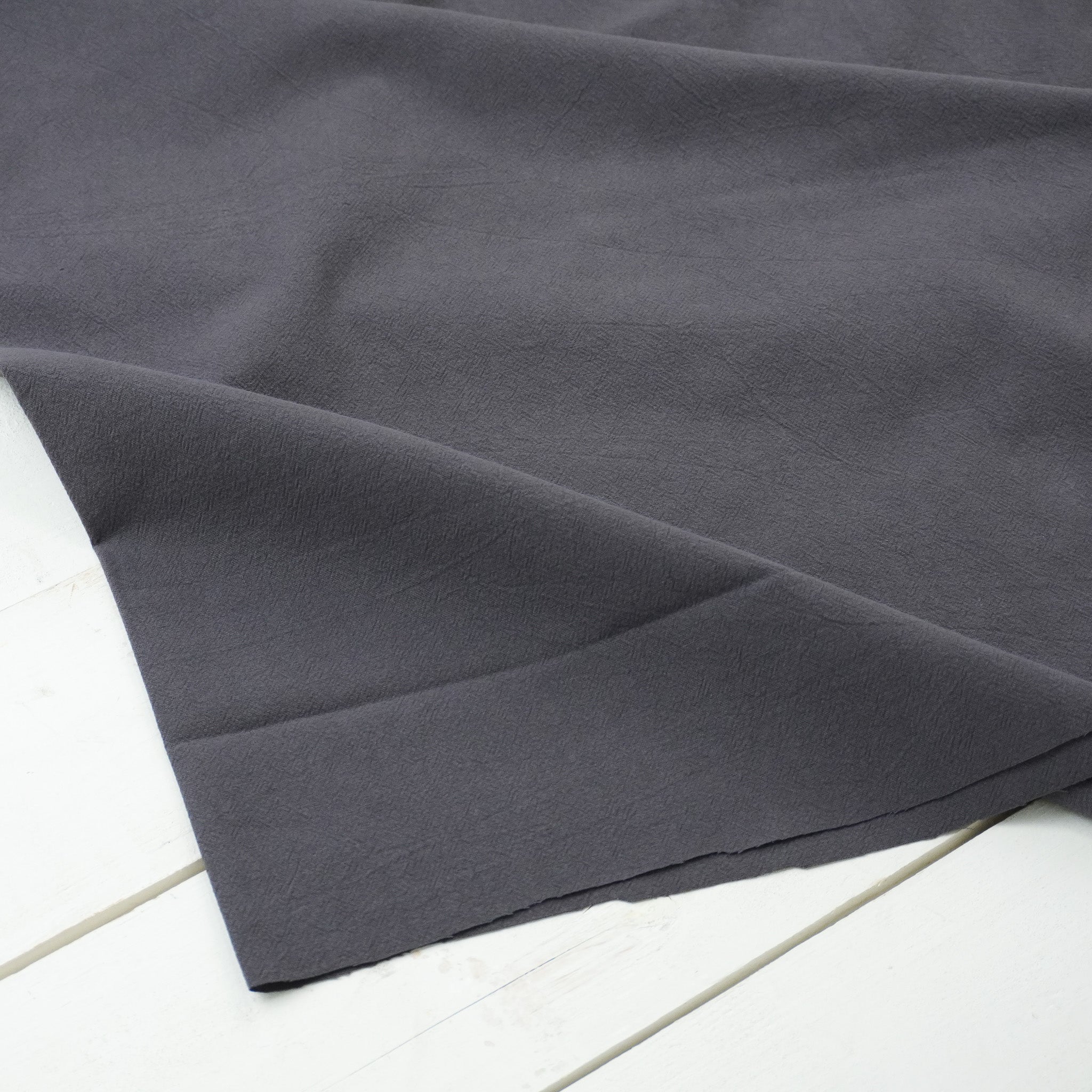Crumple Cotton - Charcoal