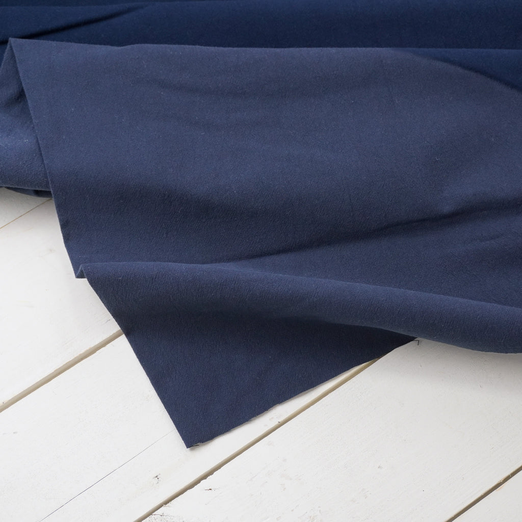Crumple Cotton - Navy