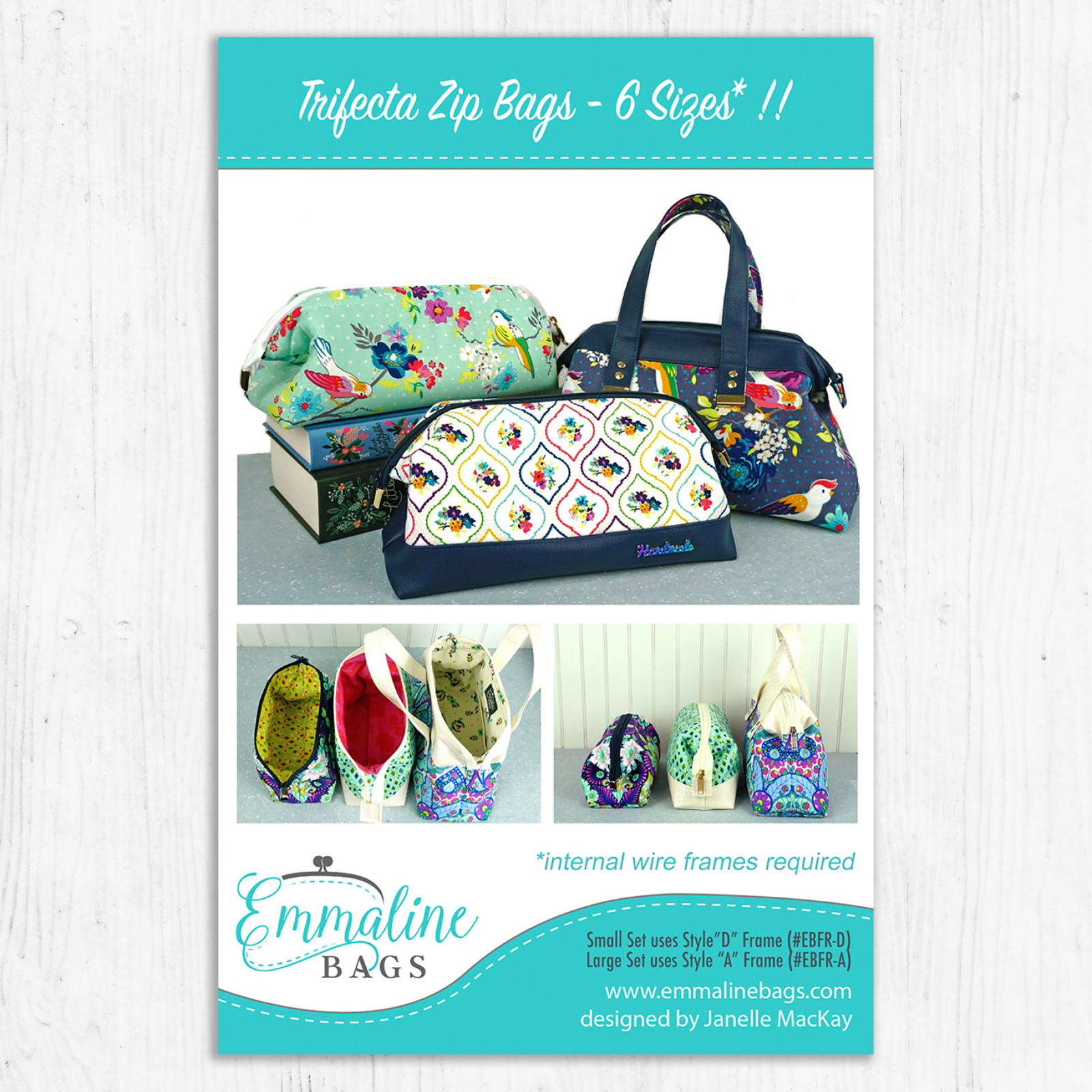 Emmaline Bags - Trifecta Zip Bags - 6 Sizes