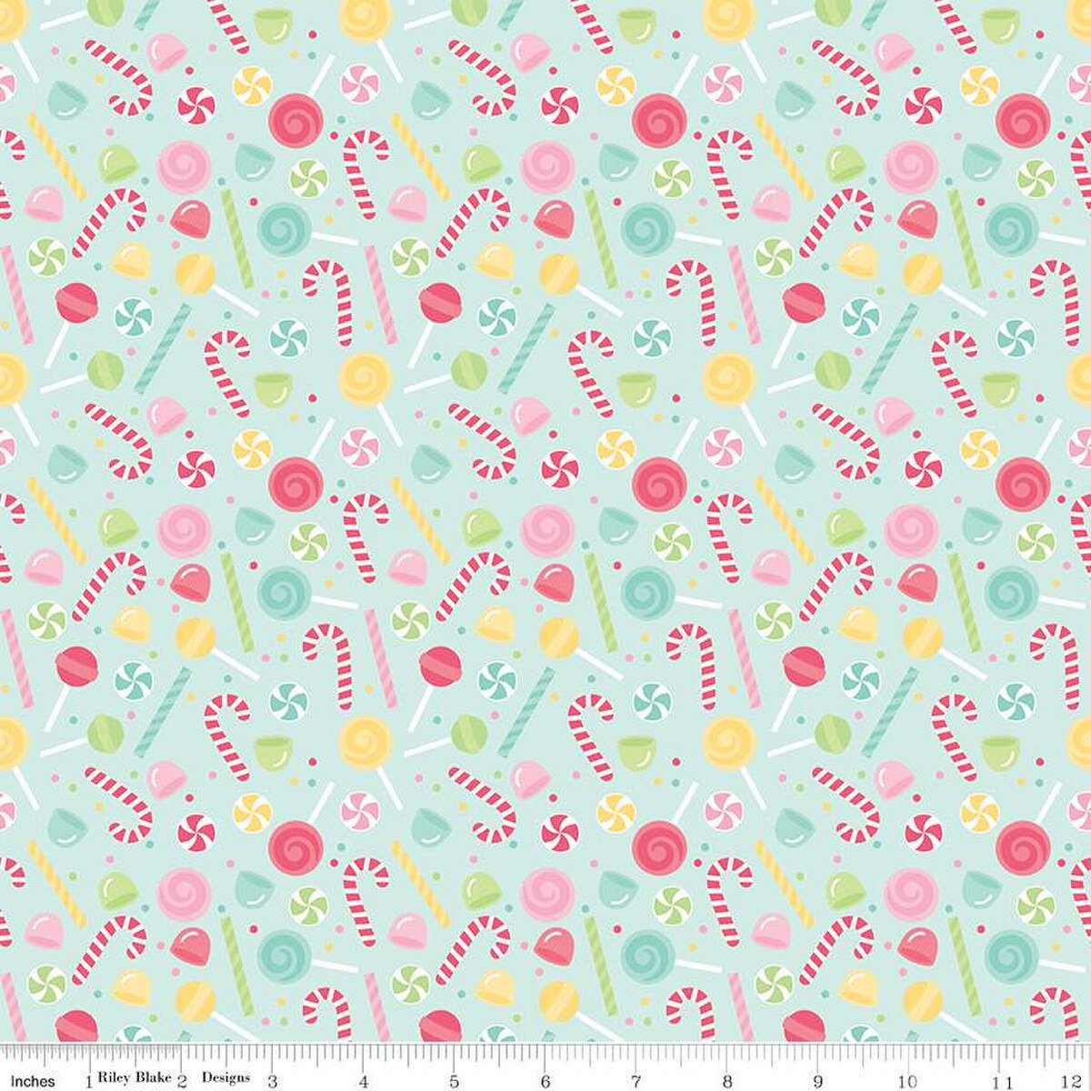 Designer Flannel - Sweets - Blue