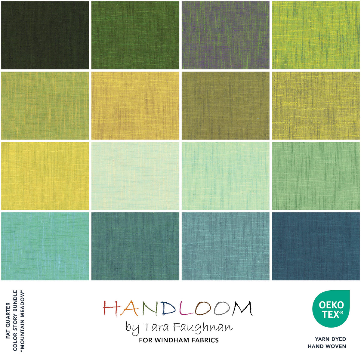 FQ Bundle - Handloom Color Stories - Mountain Meadow - 16 pieces