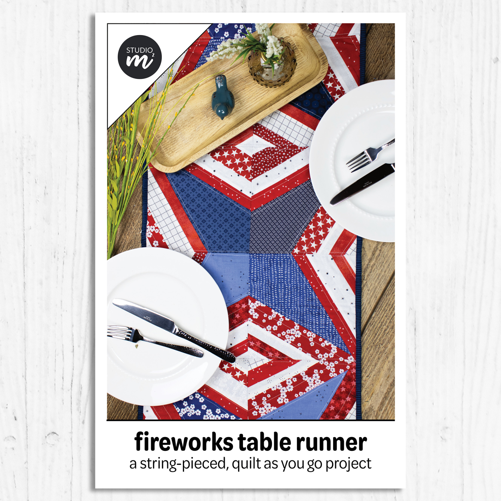 Studio M Squared - Fireworks Table Runner