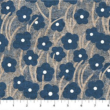 Grove Canvas - Flowers - Blue/White
