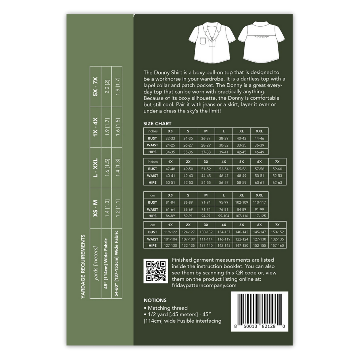 Friday Pattern Co. - Donny Shirt Pattern