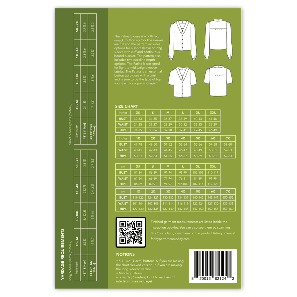 Friday Pattern Co. - The Patina Blouse