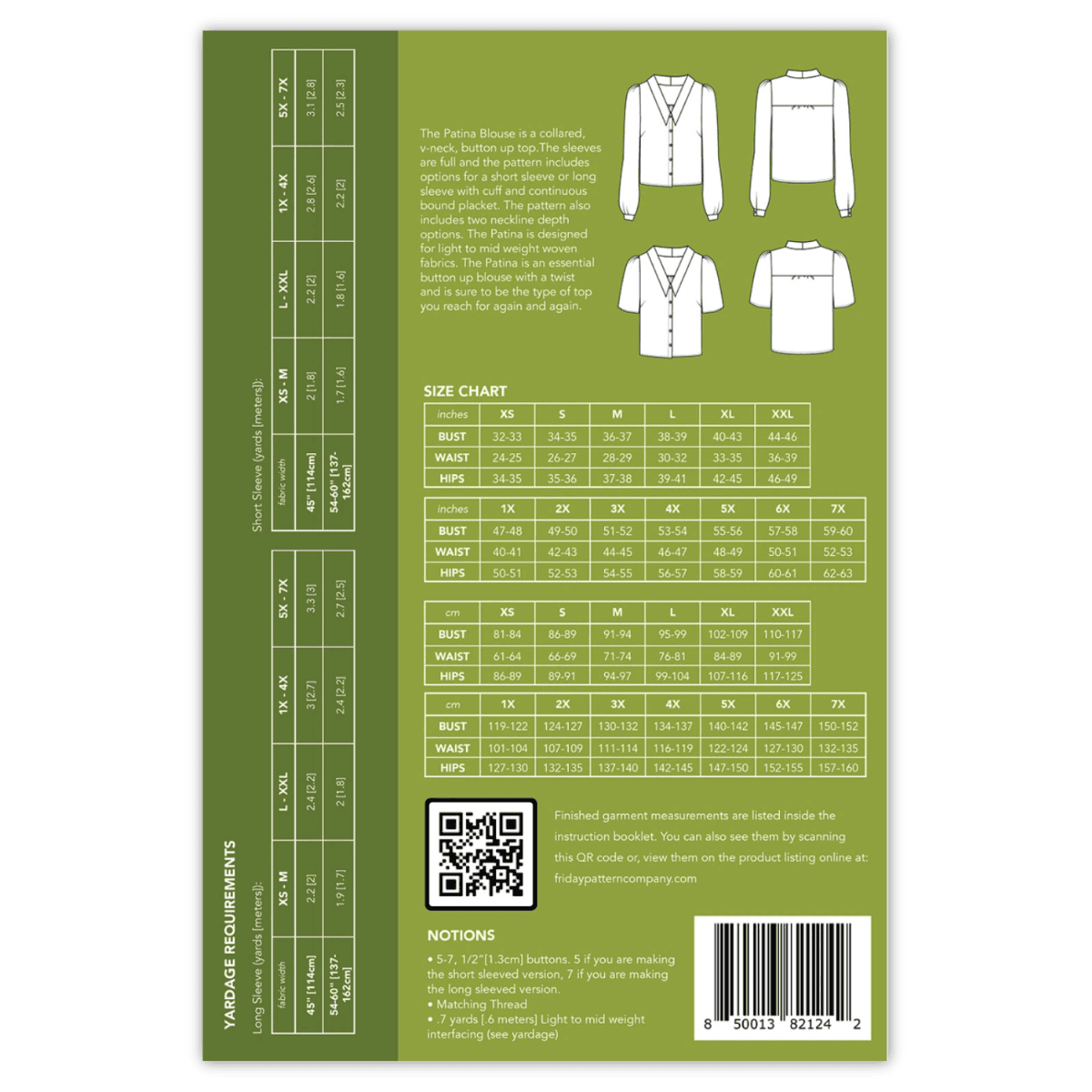 Friday Pattern Co. - The Patina Blouse