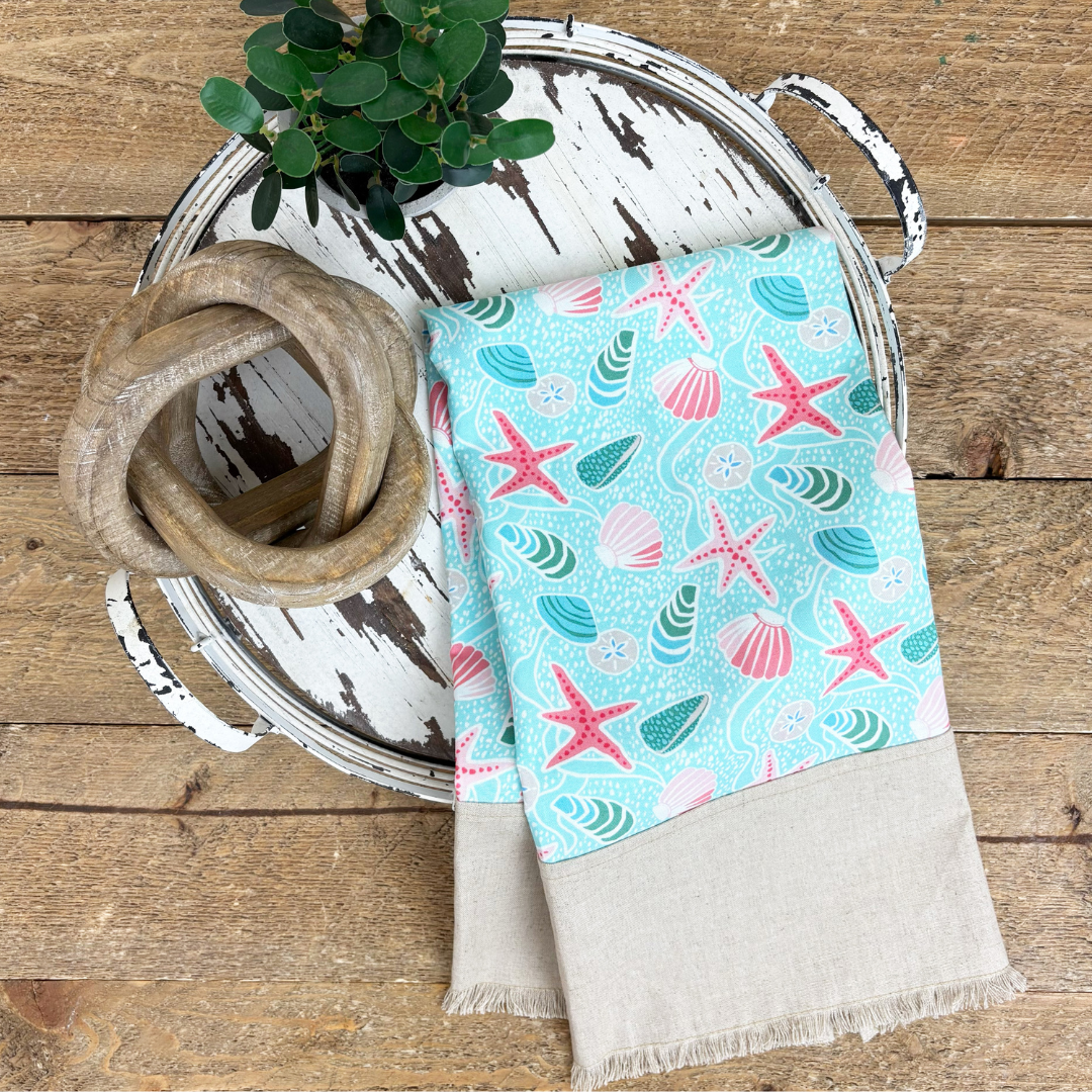 fringed tea towels