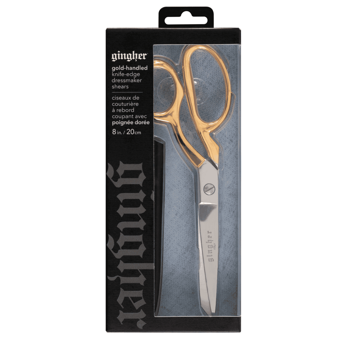 Gingher 8" Knife Edge Dressmaker Shears - Gold