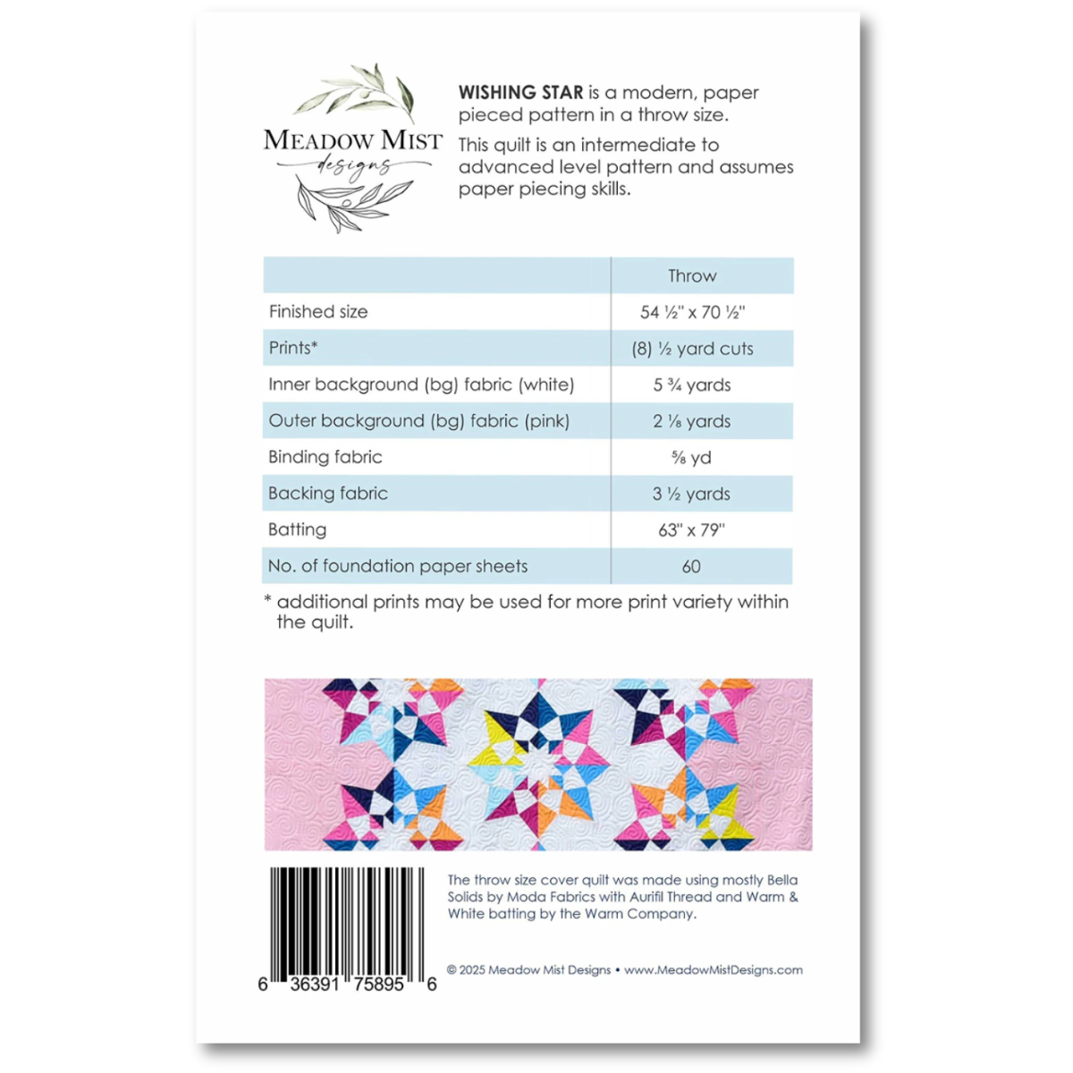 Meadow Mist Designs - Wishing Star Quilt