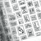 Clear Vinyl - Global Postage 12" x 25"