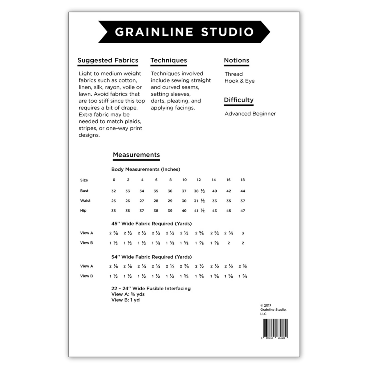 Grainline Studios - Hadley Top