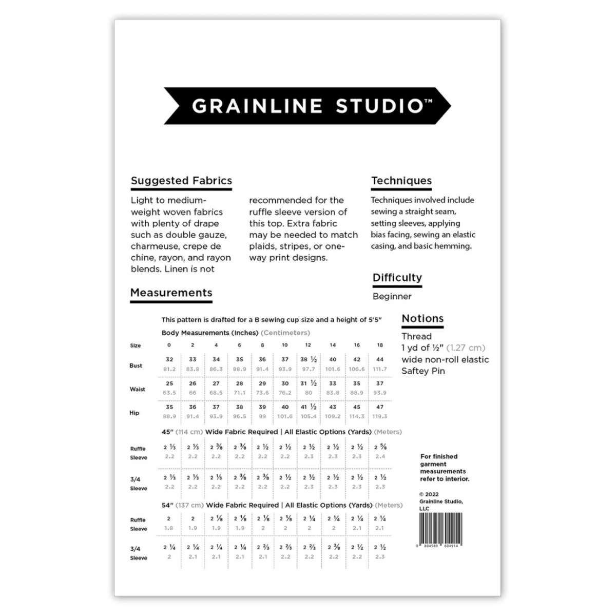 Corin Top Pattern Sizes 0-18