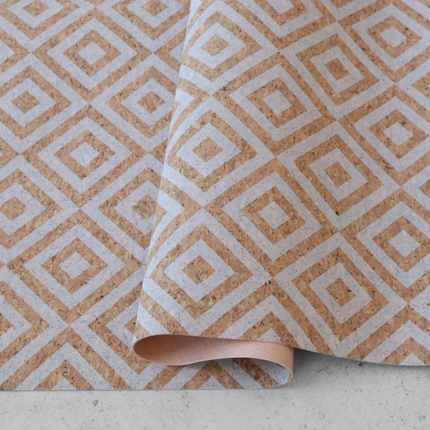 Sallie Tomato Cork Fabric - Glacier Peak