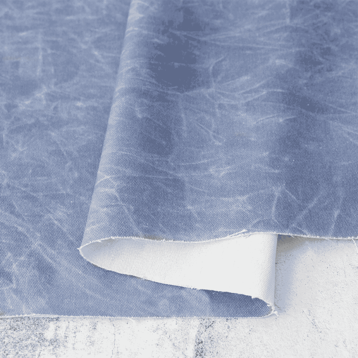 Faux Waxed Duck Canvas - Chambray