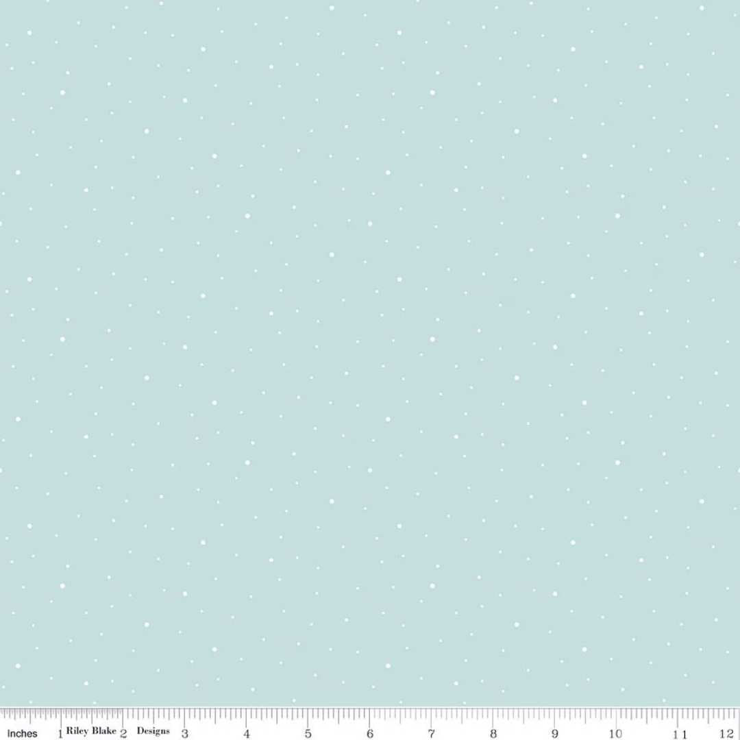 Dapple Dot Flannel - Aqua