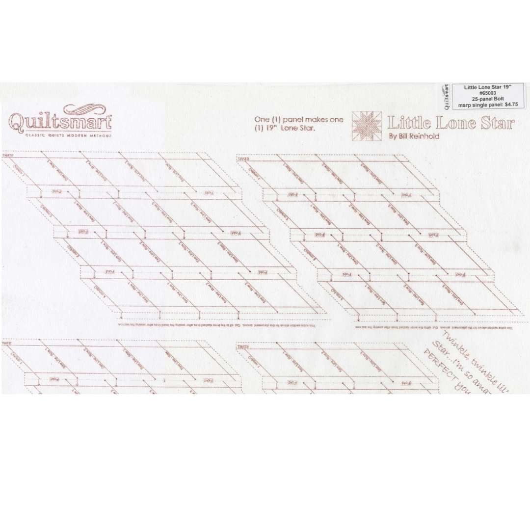 Quiltsmart 19" Little Lonestar Panel