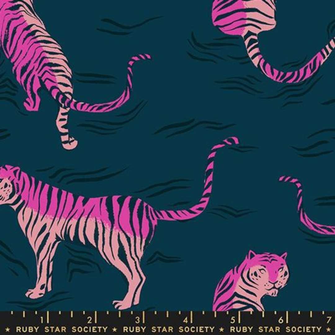 Poolside Too Rayon - Tigers - Dark Teal