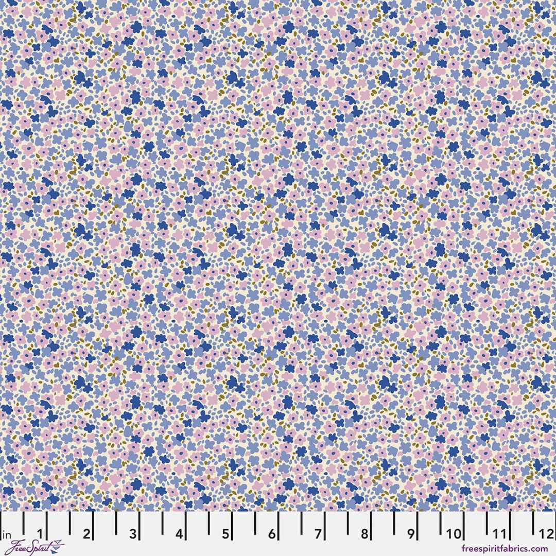 Petite Prints by August Ellery - Ditsy - Periwinkle