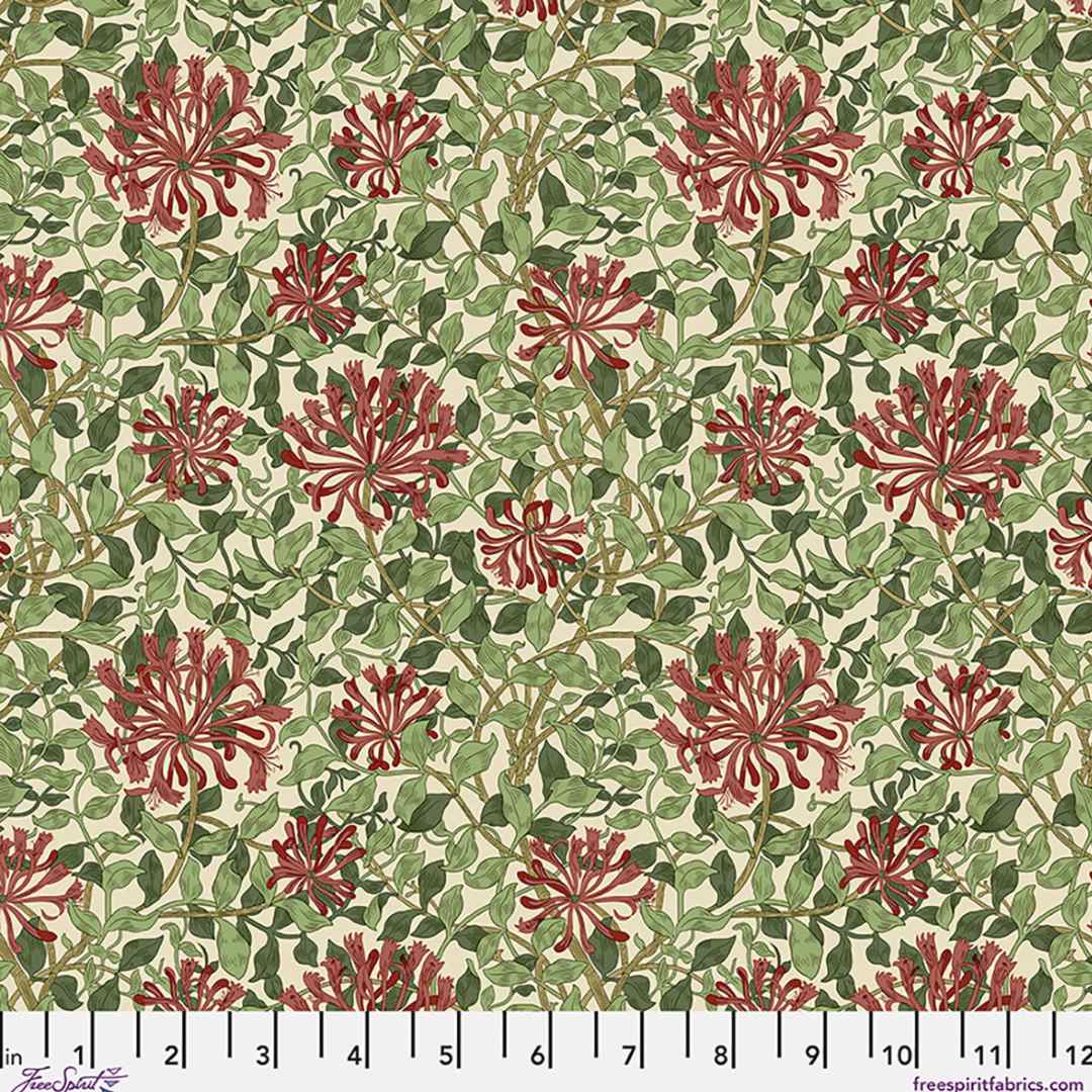 William Morris - Suffolk Holiday - Honeysuckle Madder Leaf