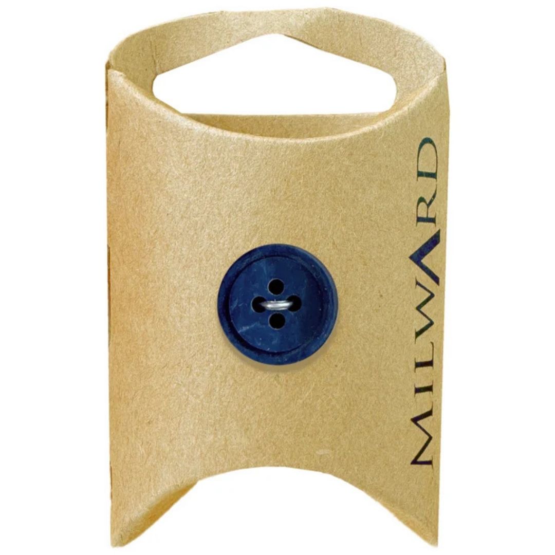 15mm Navy Poly 4-Hole Ombre Buttons - 10 Pack