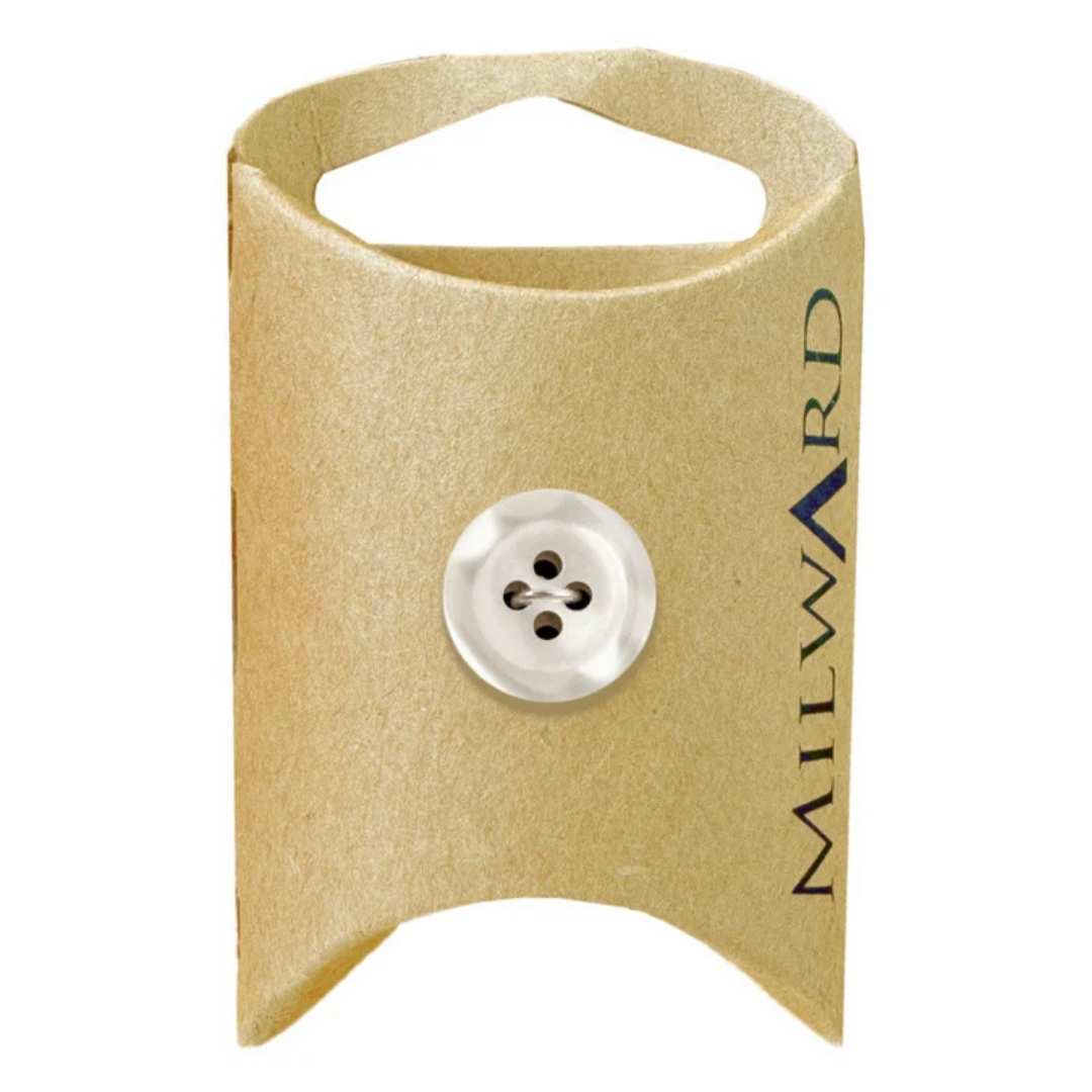 15mm White Poly 4-Hole Buttons - 10 Pack