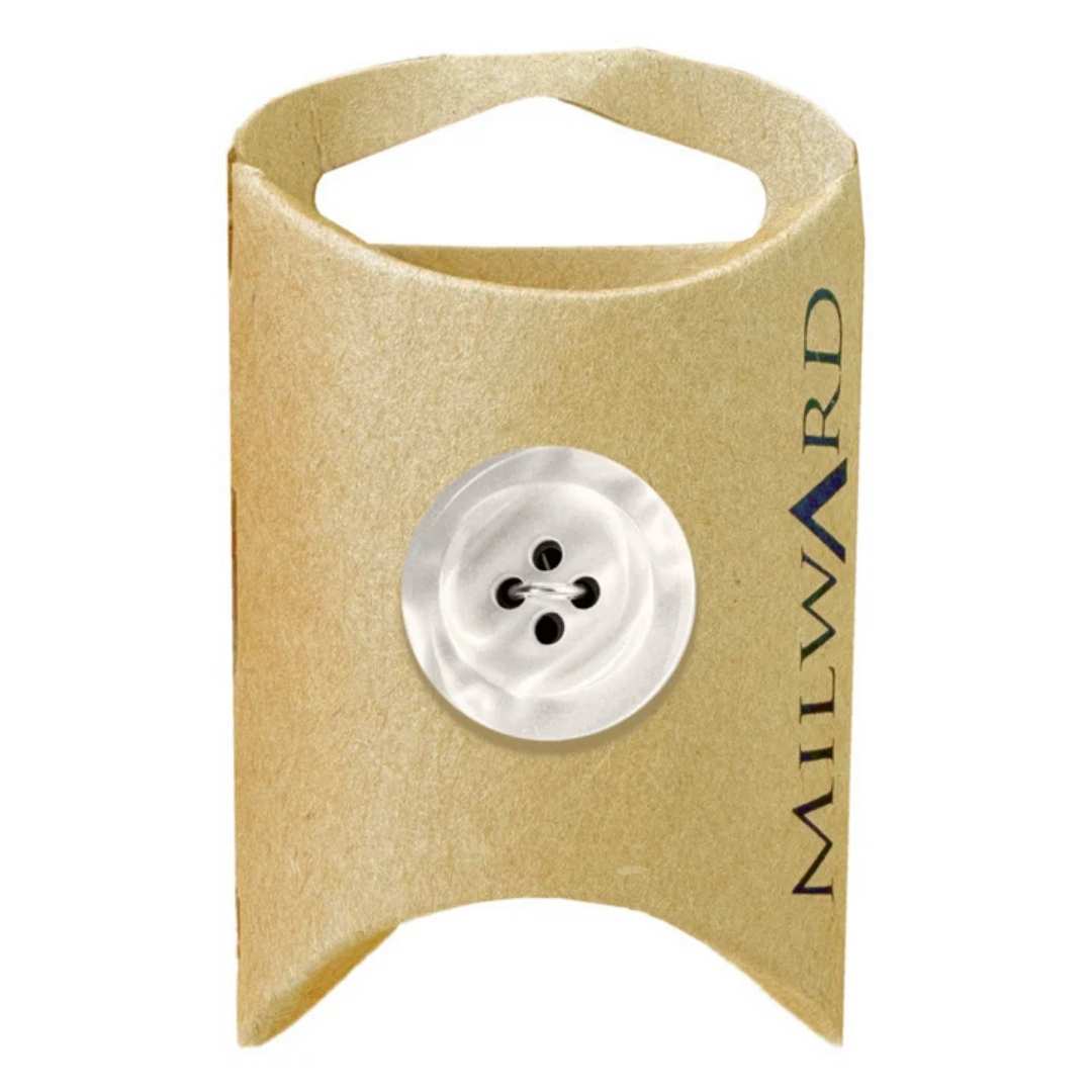 20mm White Poly 4-Hole Buttons - 4 Pack