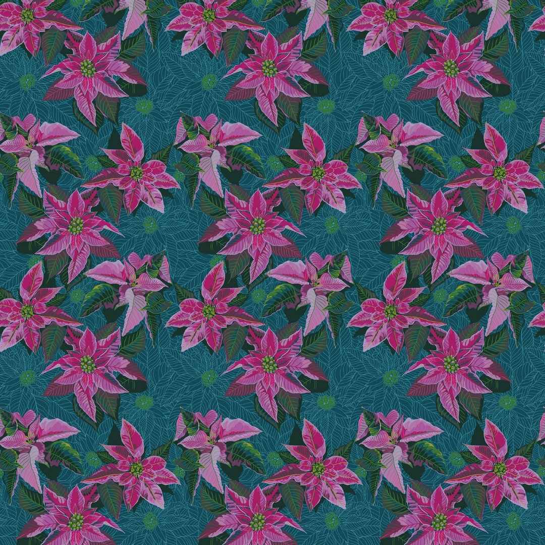 Cozy Christmas - Pointsettia - Flourish