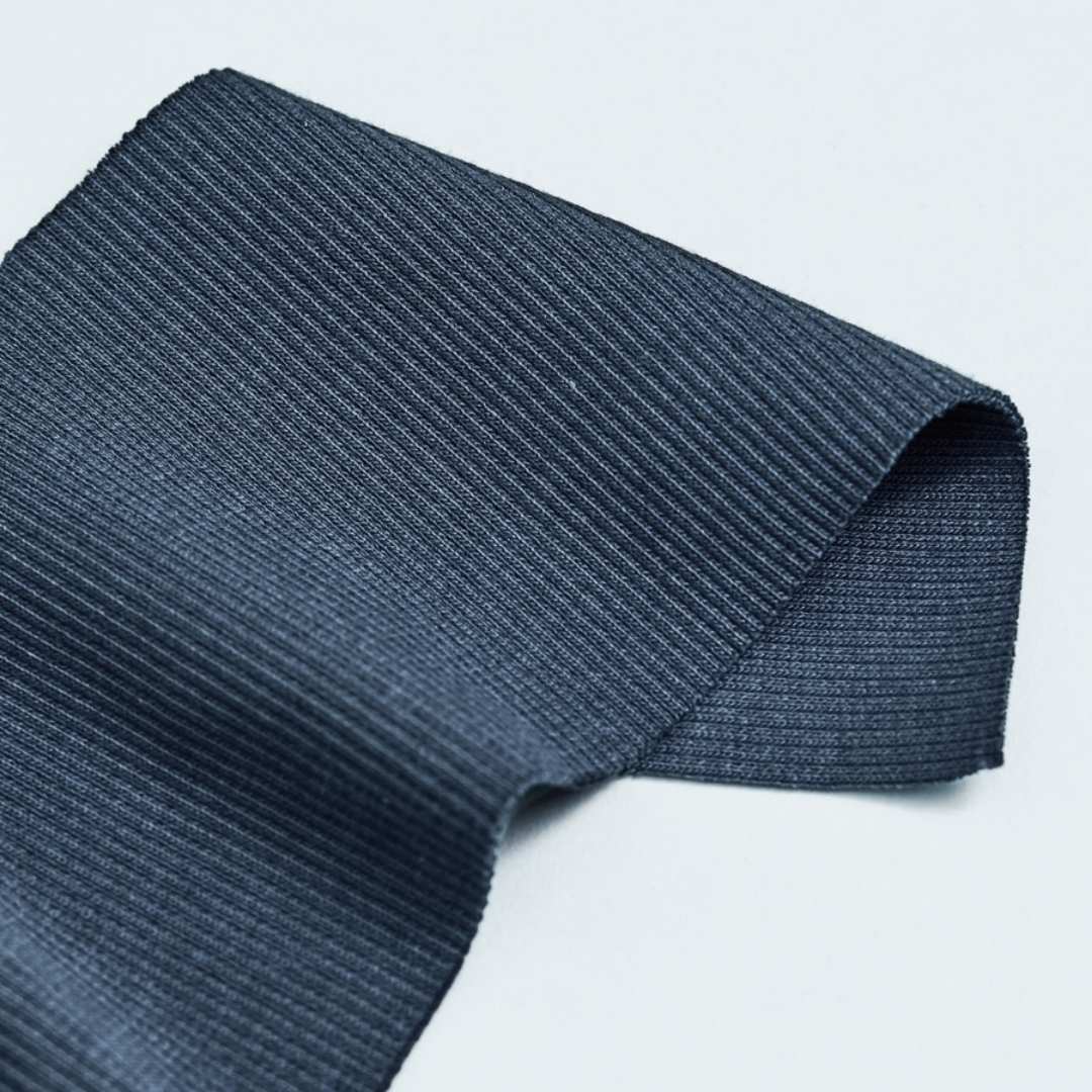 Organic 2 x 1 Rib Knit - Thunder