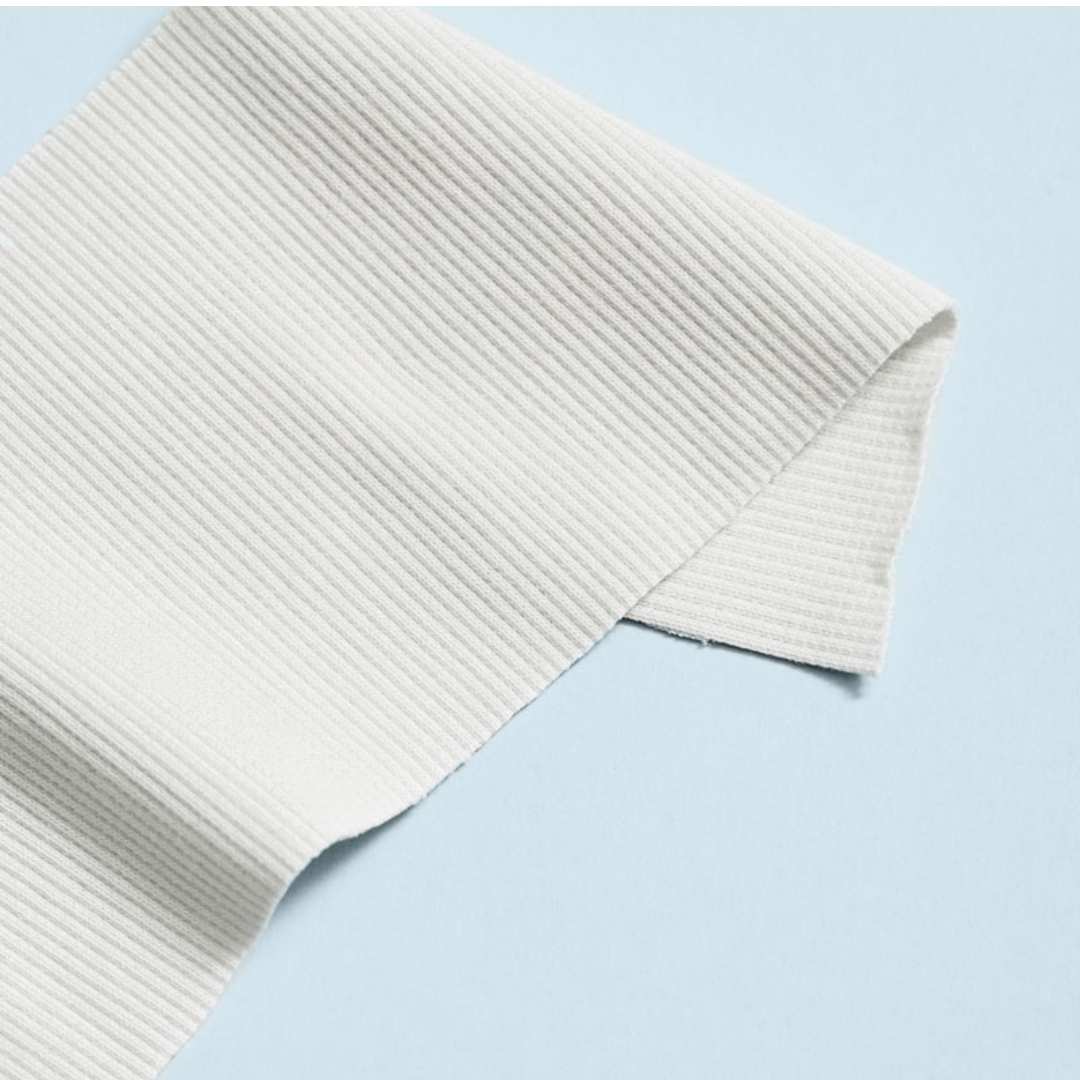 Organic 2 x 1 Rib Knit - Undyed White