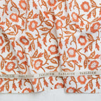 Fableism Indian Block Print - Trumpet Vines - Sienna