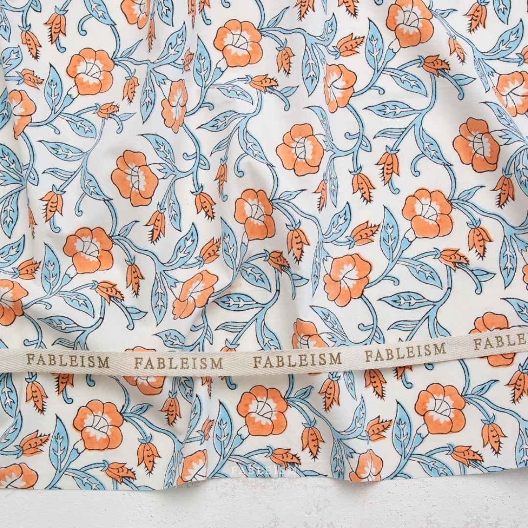Fableism Indian Block Print - Trumpet Vines - Winter