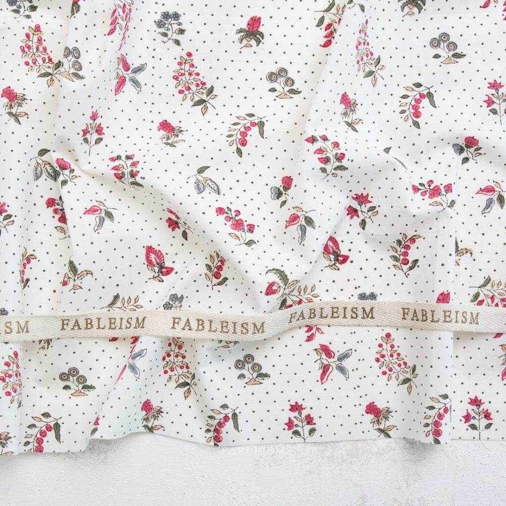 Fableism Indian Block Print - Dottie Floral - Cream