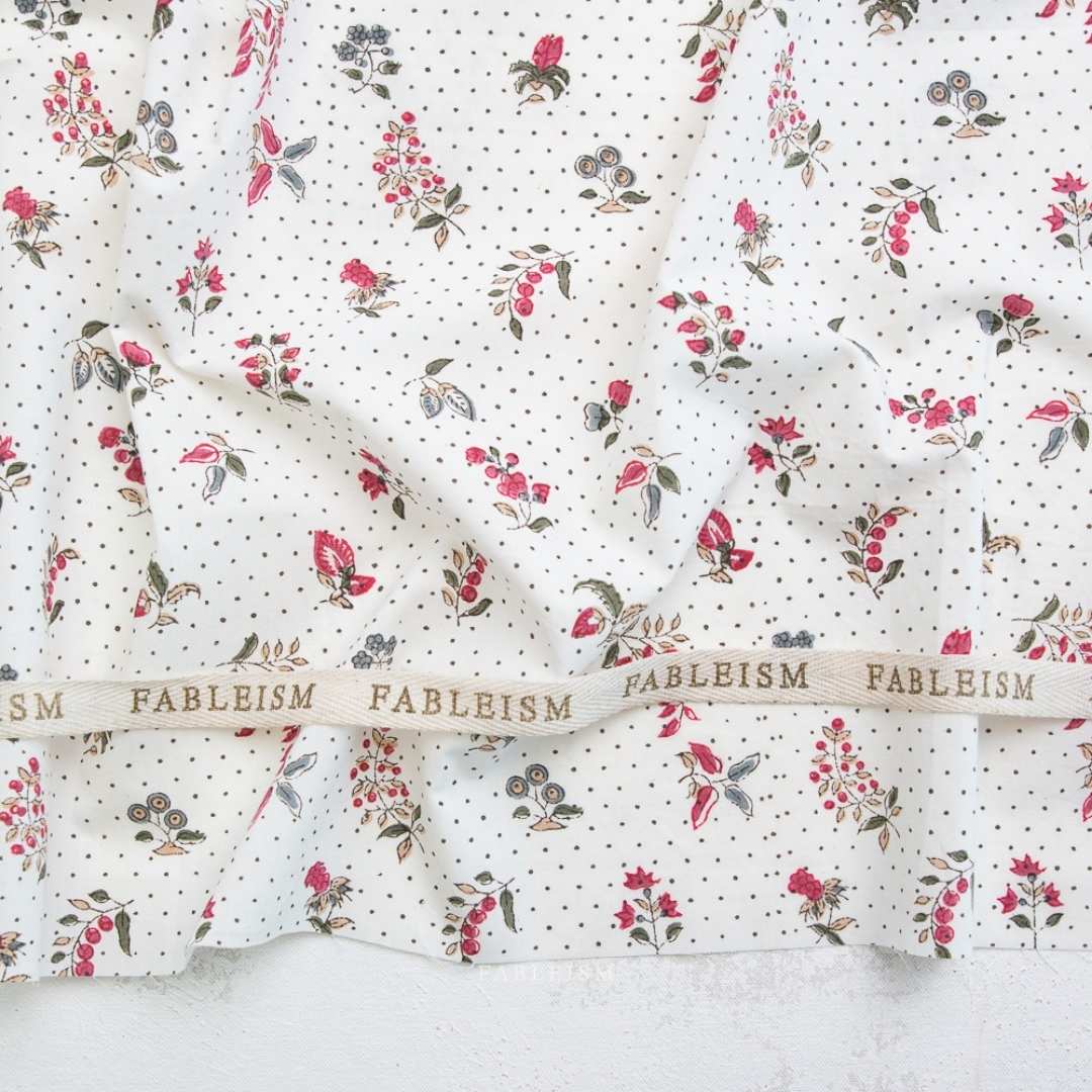 Fableism Indian Block Print - Dottie Floral - Cream