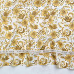 Fableism Indian Block Print - Country Floral - Yellow