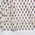 Fableism Indian Block Print - Flowerling - Eggplant